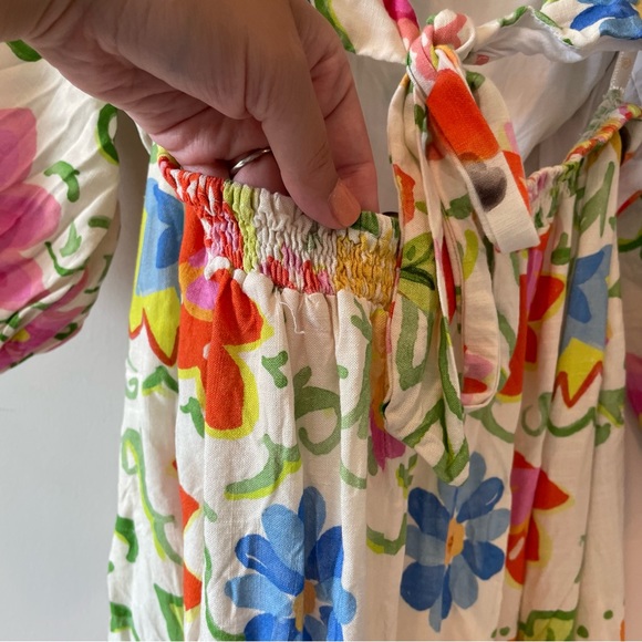 FARM Rio Floral cut out dress sz Large, purchased in Brazil, colorful - Picture 11 of 12